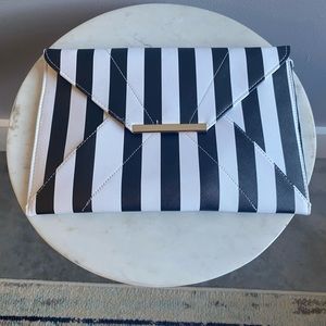 Black and White Striped Bag